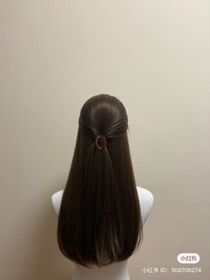 Simple Hairstyle For Saree, Haircuts For Long Hair Straight, Pretty Hair Cuts, One Length Hair, Long Shiny Hair, Hair Tie Accessories, Cute Simple Hairstyles, Pretty Hair Color