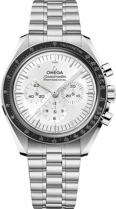 Model # 31060425002001 | O31060425002001 | 310.60.42.50.02.001 Omega Speedmaster Moonwatch Professional Co-Axial Master Chronometer Chronograph 42mm Men's Luxury Watch - With Manufacturer Serial Numbers - Swiss Made - Silver Dial - Index Hour Markers - Black Anodised Aluminum Bezel     Tachymeter Scale on Bezel - Chronograph Feature     Large Central Chronograph Second Hand     30 Minute Counter Sub-Dial at 3 O'Clock     12 Hour Counter Sub-Dial at 6 O'Clock - Small Seconds Sub-Dial at 9 O'Clock - Anti-Magnetic Feature Resists Magnetic Fields Greater than 1.5 Tesla (15,000 Gauss) - 50 Hour Power Reserve - Manual Winding Movement     COSC Chronometer Certified     METAS Master Chronometer Certified     Co-Axial Escapement - Omega Caliber 3861 - 6 Year Warranty - Guaranteed Authentic - Certi Omega Speedmaster Moonwatch Professional, Omega Co Axial, Omega Seamaster Diver 300m, Omega Speedmaster Moonwatch, Monochrome Watches, Rolex Women, Omega Watches, Omega Seamaster Diver, Dream Watches