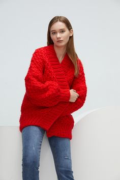 "Oversize cardigan gives you cozy feel and stylelish looking! Feastures: * Open front cardigan * Oversize looking * Drop-shoulder sleeves * 100% pure Australian chunky wool yarn - soft and cozy, no itchy at all! Size: S/ M(us 4-8) L/XL(10-16). Pls. choose size and color options. Size Measurements: S/M: chest 52\"(132cm), length -26\"(66cm) L/XL: chest 55\"(140cm), length- 28\"(70cm) If you want it in different size or measurements, pls. leave the note or convo me so I can make a special listing Long Cable Knit Cardigan, Oversize Cardigan, Sweater Chunky, Cardigan Oversized, Woman Sweater, Glendale Az, Chunky Wool, Oversize Women, Sweater Fits