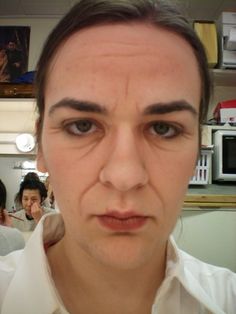 middle age makeup | Middle Aged Makeup by emmers591 Middle Aged Makeup, Old Face Makeup, Old Person Makeup, Middle Age Stage Makeup, Stage Makeup Theatre, Injury Makeup, Middle Age Makeup