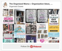 the pinterest page for organized mama organization ideas