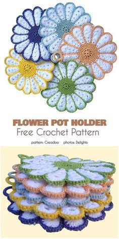 crochet patterns for flower pot holders