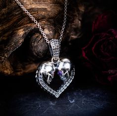 Embrace eternal love with our Skull Heart Necklace ❤️ Customize with birthstones for a personal touch ✨ Antique-style design adds timeless charm #SkullNecklace #HeartJewelry #CustomBirthstones #AntiqueStyle #LoveSymbol #GiftForHer Gothic Heart Pendant Metal Jewelry, Gothic Heart Necklaces With Heart Charm, Gothic Heart Pendant Jewelry, Gothic Metal Heart Pendant Necklace, Gothic Necklace With Heart Charm, Skeleton Necklace, Skull Pendant Necklace, 12 December, Necklace Craft