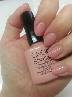 CND Shellac Nude Knickers A semi-sheer colour with a peachy pink finish. A nice option for nude nails Nails Shellac