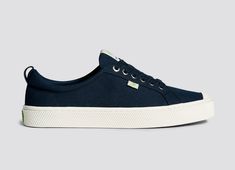 OCA Low Navy Canvas Sneaker Women Everyday Canvas Sneakers With Speckled Midsole, Navy Low-top Canvas Sneakers, Navy Canvas Low-top Sneakers, Navy Canvas Sneakers With Rubber Sole, Navy Sporty Canvas Shoes With Vulcanized Sole, Sporty Navy Canvas Shoes With Vulcanized Sole, Sporty Navy Cotton Sneakers, Everyday Low-top Canvas Shoes With Gum Sole, Comfortable Everyday Canvas Shoes With Gum Sole