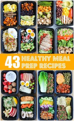 43 Healthy Meal Prep Recipes That'll Make Your Life Easier - Smile Sandwich Pasti Fit, Healthy Meal Prep Recipes, Resep Smoothie, Resep Salad, Naan Recipe, Meal Prep Recipes, Recipes For Breakfast, Makanan Diet