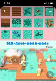 an animal crossing game is shown in two different screens