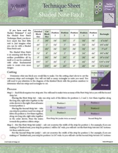 the technique sheet for shading nine patch