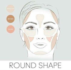 Face Shape Contour, Round Face Makeup, Highlighter And Bronzer, Diamond Face Shape, Face Chart, Diamond Face, Inverted Triangle, Makeup Guide