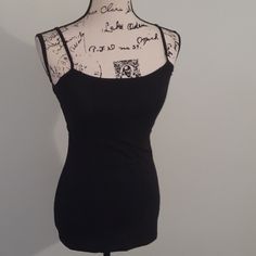 Nwot....Active Basic Spaghetti Strap Tank Top Has A Built In Shelf Bra. Disinfected Materials: *95% Cotton *5% Spandex **Handwash Cold Preferably, Lay Flat To Dry For Best Results.** Black Stretch Camisole With Spaghetti Straps, Black Seamless Spaghetti Strap Tops, Black Seamless Camisole With Spaghetti Straps, Black Seamless Spaghetti Strap Tank Top, Black Camisole Tank Top, Black Seamless Spaghetti Strap Camisole, Black Elastane Camisole Tank Top, Black Scoop Neck Camisole With Straps, Spaghetti Straps Tank Top For Night Out