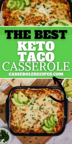 the best keto taco casserole with cheese and avocado