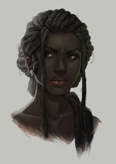 Diana after the Five Year separation. Black Character Design Woman, Dreadlocks Character Design, Dreadlock Character Design, Character Design Black Woman, Black Character Inspiration, Black Female Character Inspiration, Black Character Design Female, Dreadlocks Drawing, Black Female Character Design