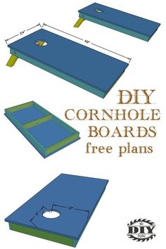 the instructions for how to make cornhole boards with free plans and video game templates