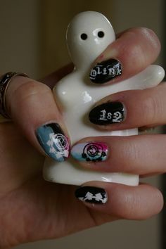 Blink 182 Fan Art, Nailart Tutorial, Finger Nails, Smiley Faces, Nail Nail