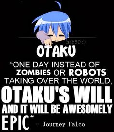 otaku Anime Words, Izumi Konata, Otaku Day, Otaku Quote, Konata Izumi, Anime Humor, Anime Rules