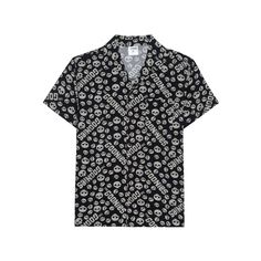 You're sure to love the look and feel of this Men's Goonies Allover Print Woven Short Sleeve Button-Down Shirt. Click on this MEN'S GUIDE to find the perfect fit and more! You're sure to love the look and feel of this Men's Goonies Allover Print Woven Short Sleeve Button-Down Shirt. Click on this MEN'S GUIDE to find the perfect fit and more! FEATURES Collared neck Button-front closure Short sleeves 1 pocket Allover printFABRIC & CARE Rayon Machine wash Imported Color: Black. Gender: male. Age Gr Black Camp Collar Top With All Over Print, Black Camp Collar Top With Print, Black Collared Camp Shirt With All Over Print, Goonies, Fabric Care, Button Downs, Age Group, Printing On Fabric, Button Down Shirt