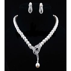 Pour:Femme; Que contient la boîte:1 Collier,Boucles d'Oreilles; Quantité:1 jeu; Style:Elégant,Mode,Coréen; Type de bijoux:Nuptiales Parures; Occasion:Festival,Cadeau,Fiançailles,Soirée,Mariage; Matériau:Strass,Imitation Perle,Alliage; Longueur des Boucles d'Oreille:2.4; Longueur du Collier:46; Page de garde:WE; Poids à l'expédition:0.03; Poids Net:0.03; date d'inscription:10/28/2021 Engagement Party Gifts, Korean Jewelry, Engagement Party Wedding, Wedding Party Jewelry, Pearl Design, Yellow Gold Engagement, Cheap Jewelry, Fashion Korean, Bridal Jewelry Sets