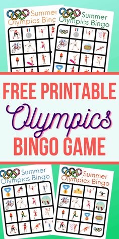 free printable olympic games for kids to play in the summer olympics, with text overlay