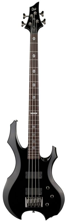 an electric bass guitar is shown against a white background