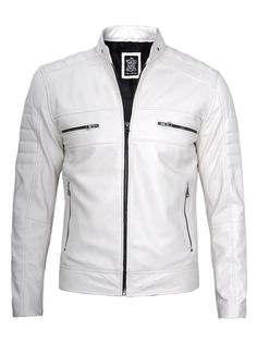 Mens cafe racer leather jacket Racer Leather Jacket, Maroon Leather Jacket, Cafe Racer Leather Jacket, Leather Jackets For Men, White Cafe, Cafe Racer Style, Cafe Racer Jacket, Urban Sophistication, Black Leather Biker Jacket