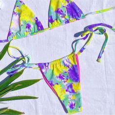 Moana Bikini Bouncin' And Banks Bottoms Size Medium Side Tie And Reversible Nwt Condition - Never Worn! Please Feel Free To Ask Any Questions Or Submit An Offer! Vibrant Green Swimwear For Poolside, Multicolor Tie-side Swimwear For Summer, Vibrant Green Swimwear For Sunbathing, Colorful Stretch Swimwear For Summer, Colorful Stretch Summer Swimwear, Multicolor Tie-side Bottom Swimwear For Summer, Summer Multicolor Tie-side Swimwear Bottom, Multi-colored Swimwear For Beach Season, Multicolor Tie-side Swimwear For Beach Party