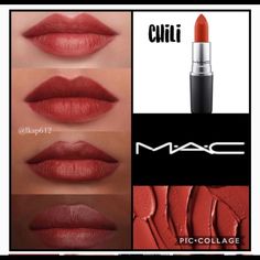 Mac Matte Lipstick Shade- Chili (Brownish Orange Red) Full Size New Brick Red Lipstick Makeup, Burnt Red Lipstick, Mac Chilli Red Lipstick, Lipstick For Deep Autumn, Chili Mac Lipstick, Brown Red Lipstick, Mac Matte Lipstick Shades, Mac Chili Lipstick, Lip Ideas