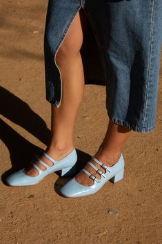 Blue Low Heel Heels With Buckle Closure, Blue Closed Toe Mary Janes, Blue Closed Toe Mary Janes For Spring, Green Mary Janes, Wedding Footwear, Blue Mary, Leather Mary Jane Shoes, Comfortable Footwear, Womens Mary Janes