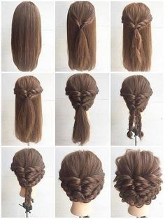 Fashionable Braid Hairstyle for Shoulder Length Hair Hairstyle Tutorial, Hairstyles For Long Hair, Different Hairstyles, Shoulder Length Hair, Hair Dos, Hair Designs, Hair Updos, Prom Hair, Diy Hairstyles