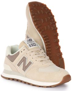 New Balance WL 574 NS2 In Beige For Women - 7.5 UK - 41 EU - 9.5 US / Beige New Balance Shoes Classic, Elegant Sneakers Women, Sneakers Fashion Women's, Womens New Balance Shoes, Shoes Sneakers For Women, Shoe Storage Hacks, Organize Shoes, Easy Shoes, Shoe Storage Ideas