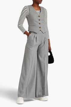 Chrissie Weste aus Flanell aus einer Woll-Kaschmirmischung mit Satin-Einsätzen | Sale bis zu -70% | BELLA FREUD | THE OUTNET Bella Freud, Love Jeans, Palazzo Pants, Sewing Clothes, Beautiful Fashion, Fall Outfits, Outfit Ideas, Fashion Dresses, Fashion Inspo