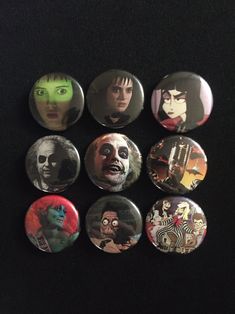 Handmade Beetlejuice Lydia 1" Button Lapel Pin. Beetlejuice Lydia, Pins And Patches, Homemade 3d Printer, Handmade Pins, Snapchat Funny, Cute Pins, Hat Pins, Beetlejuice, Tim Burton