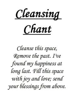 Mantra For New Home, Sage For Cleansing Home, Cleansing New Home, Sage Cleansing Prayer Home, How To Cleanse Your Home Of Bad Energy, Cleansing Chant, Home Cleanse, Evil Words, Smudging Prayer