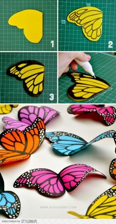 step by step instructions to make butterfly magnets