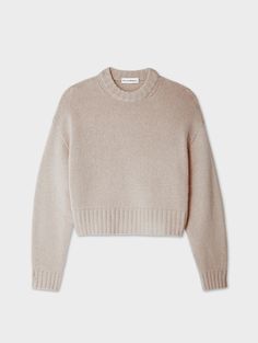 Instantly elevate every look this season with one of our standout knits: the Luxe Boxy Crewneck. Crafted from four ends of plush cashmere, this lofty sweater showcases an oversized fit enhanced by dramatic drop shoulder seams. Thick ribbed trims give definition to the cropped design. Details Oversized fit. Long sleeve. Length in size small is 19 1/2". The model is 5'10 1/2" and is wearing a size small. 100% Cashmere. Hand wash cold or dry clean. Do not twist or wring. Reshape and lay flat to dry Neutral Knits, Cashmere Travel Wrap, Travel Wrap, Cardigan Top, Wrap Sweater, Sweater Sale, Outfit Inspo Fall, Red Top, Knitwear Cardigan