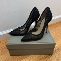 Bcbgmaxazria Opia Evening Pumps The Perfect Pumps For Your Next Occasion! Black Runs Tts - 8.5 4.75” Heel Elegant Lace Detailing Original Box & Packaging Never Worn - Like New Condition Elegant Lace Heels For Night Out, Black Lace Pumps, Lace Pumps, White Sandals Heels, Black Strappy Sandals, Snakeskin Heels, Red Sandals, Square Toe Heels, Classic Pumps