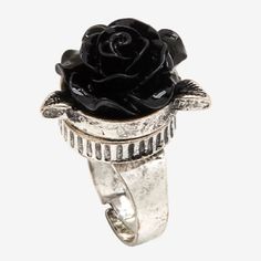 New Black Rose Antique Silver Potion Ring Magnetic Rose Rotates To Either Side To Reveal A Secret Compartment To Store A Mini Potion Alloy Adjustable From Smoke-Free And Pet-Free Home Magnetic Rose, Secret Compartment, Ring Color, Black Rose, Womens Jewelry Rings, New Black, Antique Silver, Black Silver, Women Jewelry