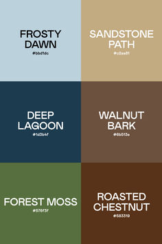 Some of my current favorite woodsy and rustic colors 🎨 Which color is your favorite? #colorpalette #colorpalettes #graphicdesign #graphicdesigner #colorinspiration #colourpalette Brand Strategist, Rustic Colors