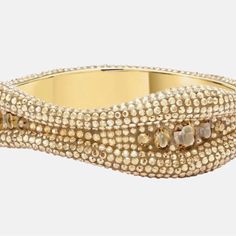 In Excellent Condition. This Gold-Tone Plated Bangle Will Wrap Gracefully Around The Wrist. This Timeless Statement Piece Is Elegant For All Occasions. Description - Gold Plated - Made With Swarovski Crystals - Size: M Swarovski Jewelry, Womens Jewelry Bracelets, Statement Pieces, Swarovski Crystals, Gold Tones, Gold Plate, Bangles, Plating, Women Jewelry