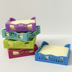 Personalized Post-It Note Holder with name, Teacher Appreciation Gift 3d Printer Gift Ideas, 3d Printed Desk Accessories, Things To 3d Print And Sell, 3d Printing Gift Ideas, 3d Prints Ideas, 3d Printed Ideas, 3d Printing Ideas Diy, 3 D Printer Projects, 3d Printing Ideas To Sell