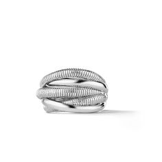 Our coveted Eternity Highway Ring reflects the original design that the entire collection was built upon. The modern, sculptural, intertwining texture and high polish bands represent the eternal love in our lives. Sterling Silver Width: ½" Rhodium finish to brighten and protect Modern Infinity Rings With Polished Finish, Luxury Silver Stackable Rings With Polished Finish, Modern Stackable White Gold Rings, Modern Silver Stackable Bands, Luxury Silver Bands With Polished Finish, Modern Stackable Silver Bands, Modern Silver Rings With Polished Finish, Silver Rings With Polished Finish And Modern Twist, Silver Rings With Modern Polished Finish