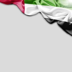 the flag of united arab emirates waving in the wind with space for text or image