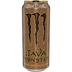 a can of monster energy drink with the word'lava monster'in black on it