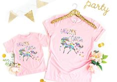 These cute and funny Unicorn shirts are adorable to wear with your little girl! Make Memories with Your Daughter in these matching Mother Daughter Unicorn Shirts. Unicorns are Magical and Sparkly, everything girls love! These Matching Shirts are perfect for you and your princess. These are both High End Shirts that are super soft and comfy. If you want quality, these are the shirt for you! Choose a beautiful Pink-White or Black tee. Design is done in a Professional Commercial Grade Heat Press Ho Unicorn Shirts, Unicorn Farts, 21st Birthday Shirts, Mommy And Me Shirts, Unicorn Mom, Kid Outfits, Unicorn Tee, Unicorn Poop, Mom And Daughter Matching