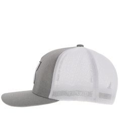 Grey/White Hooey Hands Up Logo 5-Panel Flexfit (Two Sizes: S/M & L/XL) Mid-Profile Curved Bill 2412GYWH White Cotton Trucker Hat For Outdoor, White Casual Snapback Hat For Outdoor, Casual White Snapback Hat For Outdoor, White Six-panel Snapback Hat For Outdoor, White Six-panel Trucker Hat For Outdoor, White Trucker Hat With Curved Bill, White Six-panel Trucker Hat For Summer, White Trucker Hat With Curved Bill For Outdoor, White Curved Bill Trucker Hat For Outdoor