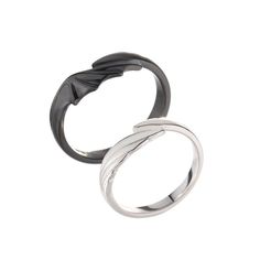 two black and white rings on a white background