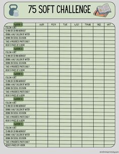 This Planner Templates item by InfinitePrintsbySam has 13 favorites from Etsy shoppers. Ships from United States. Listed on Oct 10, 2024 75 Soft Challenge Tracker, 75 Soft Challenge, Soft Challenge, 30 Min Workout, Personal Development Activities, Workout Drinks, 75 Soft, Challenge Tracker