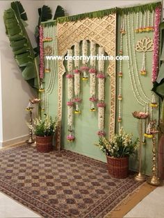 Simple Wedding Stage Decorations, Simple Wedding Stage, House Warming Decor, Coconut Decoration