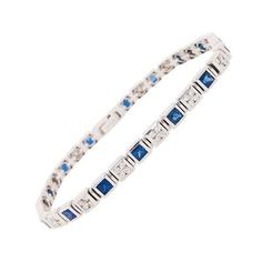 Gray Princess Cut Sapphire Tennis Bracelet set in 14 Karat White Gold For Sale at 1stDibs Sapphire Tennis Bracelet, Grey Sapphire, Blue Sapphire Bracelet, Diamond Princess, Bracelet Tennis, Gold For Sale, Diamond Tennis Bracelet, Blue Sapphire Diamond, Sapphire Bracelet