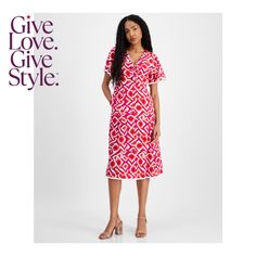 in stock Wild Berry, Printed Midi Dress, Petite Outfits, Petite Dresses, Midi Dress, Shoe Accessories, Clothes For Women, Dresses, Clothes