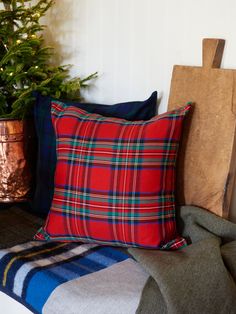 Royal Stewart Tartan Pillow Weston Table Stewart Plaid, Royal Stewart Tartan, For Christmas Decorations, Met Ball, Stewart Tartan, Scottish Plaid, Her Majesty The Queen, Plaid Christmas, Modern Life